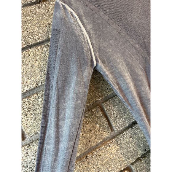 Kokun Womens V-Neck Gray Long-Sleeve Sweater M Bamboo & Cashmere - Picture 9 of 9